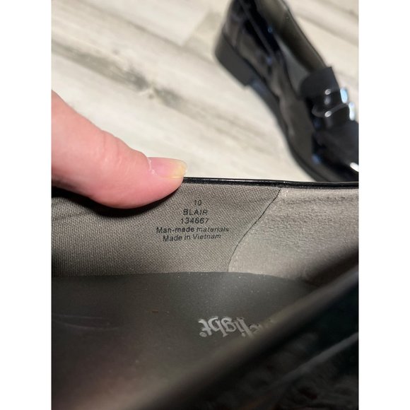 Lamplight Blair 134667 black suede like and patent leather like loafer size 10 - Picture 7 of 7